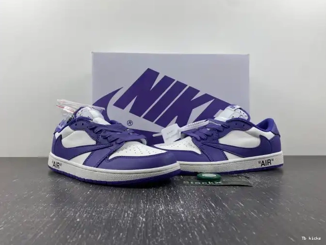 Rep TBK TRAVIS CUSTOM DM7890-386 X JORDAN AIR X OFF-WHITE 1 SCOTT 0616